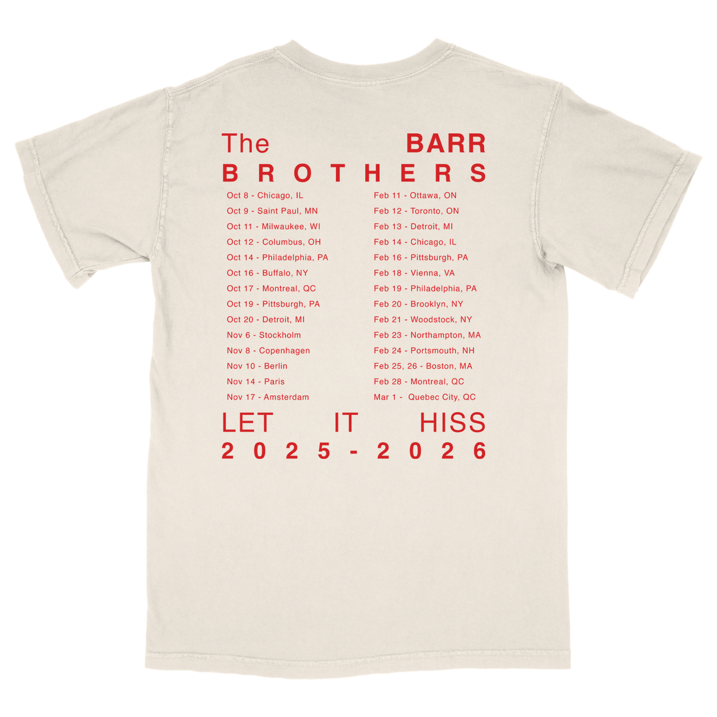 Grey Snake Tour Tee 2025-2026