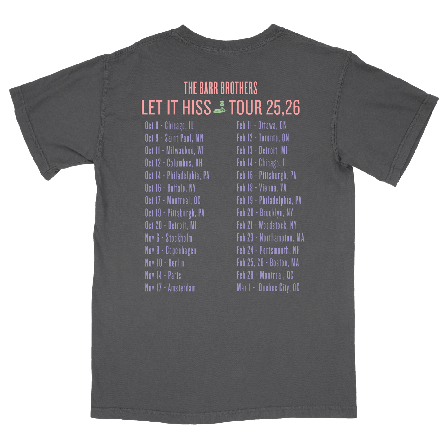 Black Photo Tour Tee 2025-2026